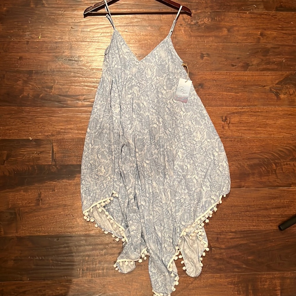 Light blue size small sundress/beach coverup, never worn
